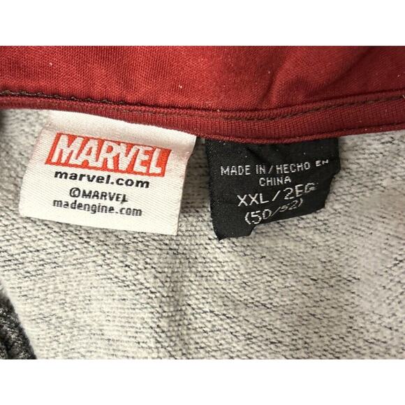 Vintage Marvel DEADPOOL Men’s Sz. XL 1/4 Zip Pullover Lightweight Sweatshirt - Picture 4 of 4